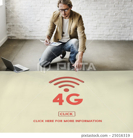 4G Wireless Online Technology Wifi Network Concept 4G Wireless Online Technology Wifi Network Concept 25016319
