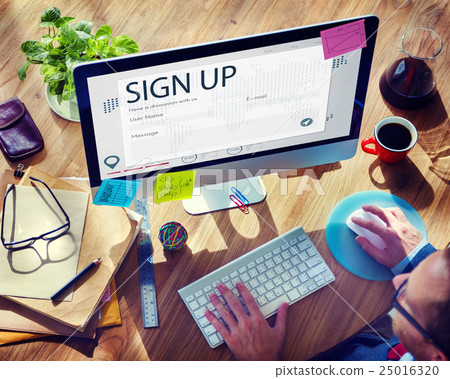 Register Enquiry Online Web Page Concept Register Enquiry Online Web Page Concept 25016320