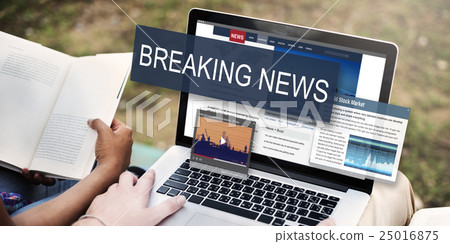 Breaking News Media Announcement Social Concept Breaking News Media Announcement Social Concept 25016875