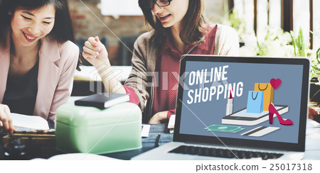 Shopping Online Shopaholics E-Commerce E-Shopping Concept 25017318