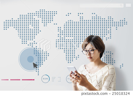 World Global Business Cartography Communication Concept 25018324