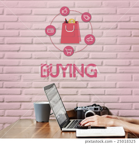 Shopping Online Buy Sale Shopahoslics Concept 25018325