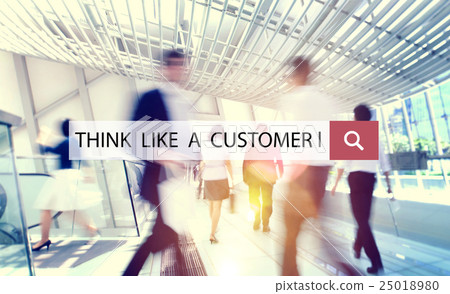 Think Like a Customer Service Demand Marketing Satisfaction Concept 25018980