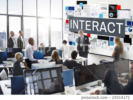 Interact Corporate Future Interacting Interactive Concept 25019172
