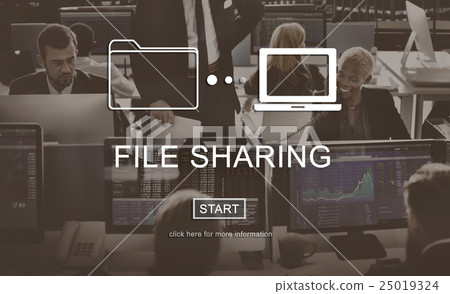 File Sharing Internet Technology Social Storage Concept 25019324