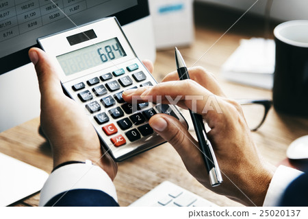 Calculate Balance Financial Accounting profit Debt Concept 25020137