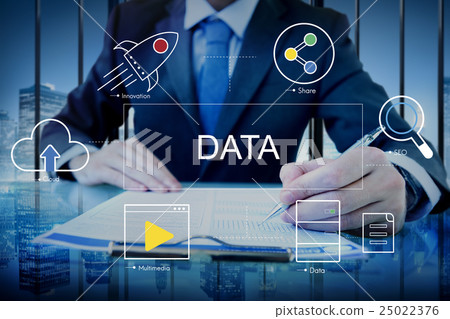 Digital Technology Icons Graphic Concept 25022376