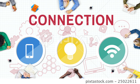 Technology Communication Icons Symbols Concept Technology Communication Icons Symbols Concept 25022611