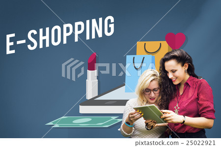 Shopping Online Shopaholics E-Commerce E-Shopping Concept 25022921