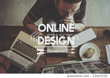 Online Business Work Office Art Concept 25024256