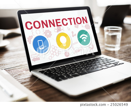 Technology Communication Icons Symbols Concept 25026549