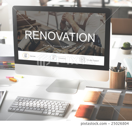 Renovation Repair Construction Design Website Concept 25026804