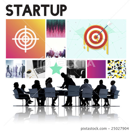 Launch Target Goals Rocketship Graphic Concept 25027904
