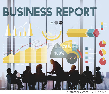 Business Report Percentage Business Chart Concept 25027924
