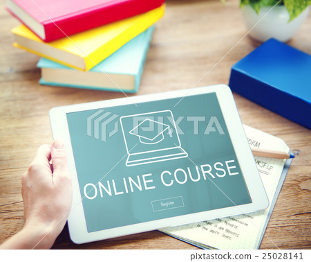 Online Education Graduation Cap Graphics Concept Online Education Graduation Cap Graphics Concept 25028141