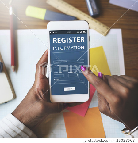 Register Information Apply Signup Concept 25028568
