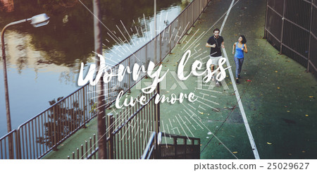 Worry Less Live More Attitude Emotion Happiness Concept 25029627