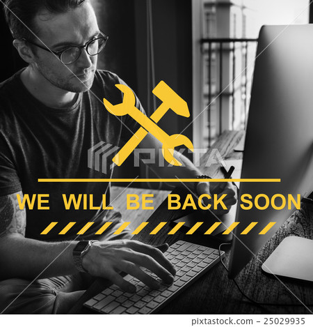 Constuction Hammer Wedge Website Webpage Concept 25029935