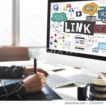Link Connection Network Technology HTML Concept 25030547
