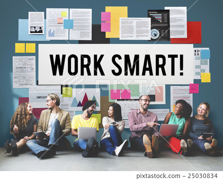 Work Smart Effectively Creative Thinking Concept Work Smart Effectively Creative Thinking Concept 25030834