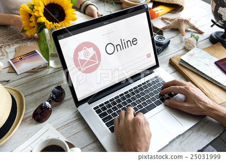 Online Message Blog Chat Communication Envelop Graphic Icon Concept Online Message Blog Chat Communication Envelop Graphic Icon Concept 25031999
