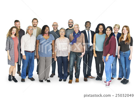 Diverse Crowd Mixed Standing Concept Diverse Crowd Mixed Standing Concept 25032049