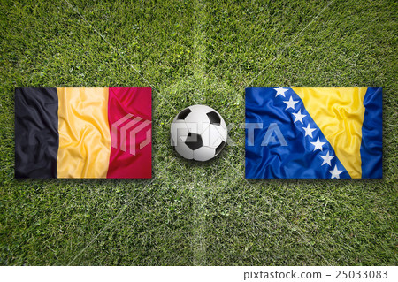 Belgium and Bosnia and Herzegovina flags Belgium and Bosnia and Herzegovina flags 25033083