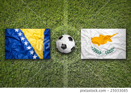 Bosnia and Herzegovina vs. Cyprus flags Bosnia and Herzegovina vs. Cyprus flags 25033085