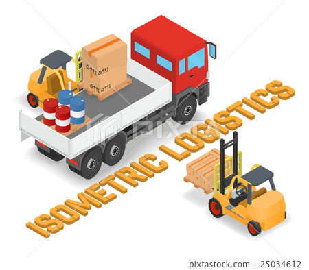 process of loading the trucks with a forklift process of loading the trucks with a forklift 25034612