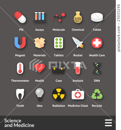 Flat material design icons set 25035248