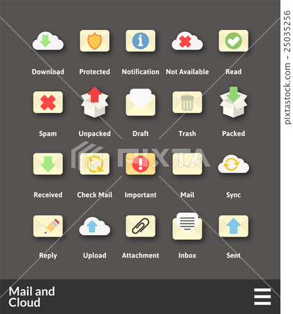 Flat material design icons set 25035256