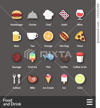 Flat material design icons set Flat material design icons set 25035260