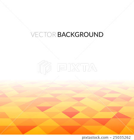 Abstract orange triangle field, perspetive pattern Abstract orange triangle field, perspetive pattern 25035262