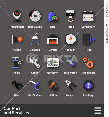 Flat material design icons set Flat material design icons set 25035280
