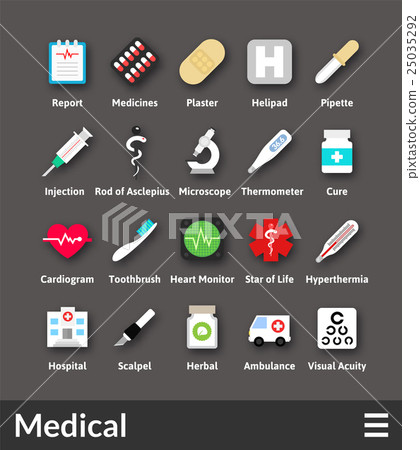 Flat material design icons set Flat material design icons set 25035292