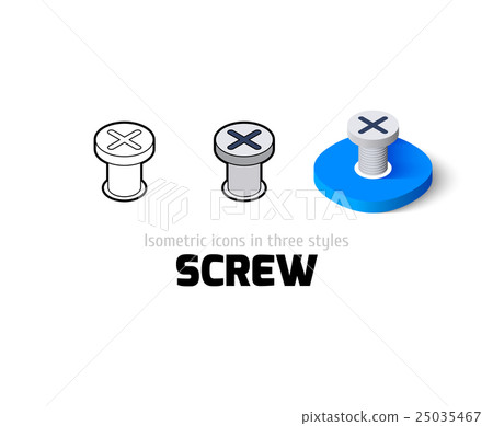 Screw icon in different style 25035467