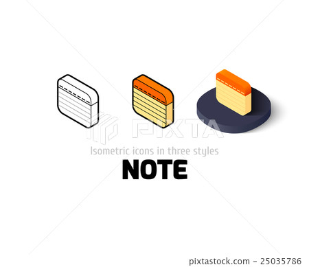 Note icon in different style 25035786