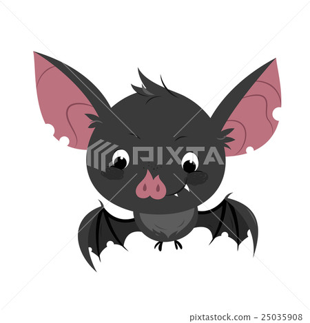 Cute cartoon bat character. 25035908