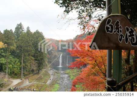 Fall of Shiraito Fall in Autumn ① 25035914