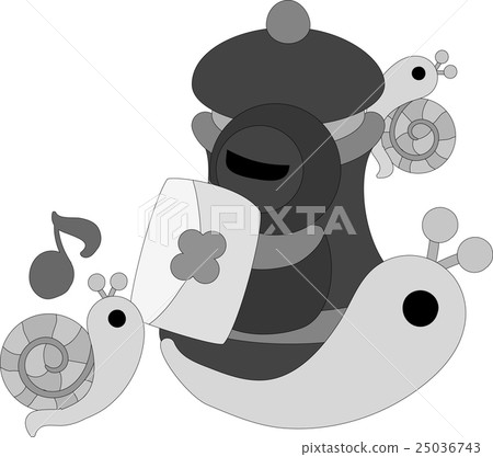 Cute snail and post Cute snail and post 25036743