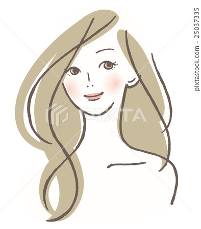 Female hairstyle long 25037335