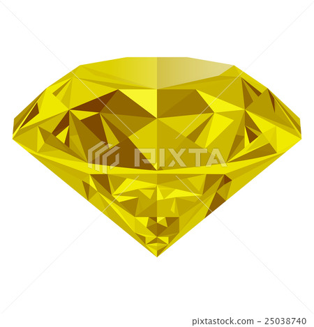 Yellow topaz isolated on white background 25038740