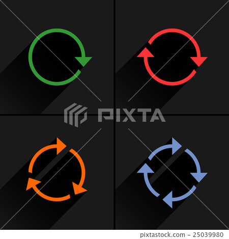 Color arrow loop, refresh, reload, rotation icon 25039980