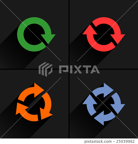 Color arrow loop, refresh, reload, rotation icon 25039982