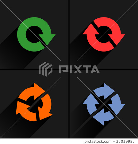 Color arrow loop, refresh, reload, rotation icon 25039983