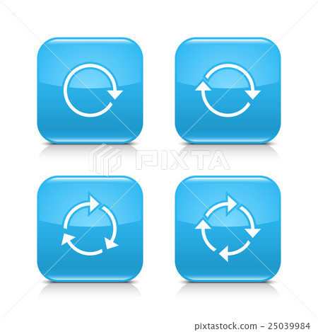 Blue arrow refresh, reload, rotation, repeat icon Blue arrow refresh, reload, rotation, repeat icon 25039984