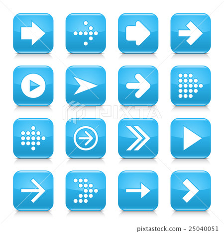 Blue arrow sign rounded square icon web button Blue arrow sign rounded square icon web button 25040051