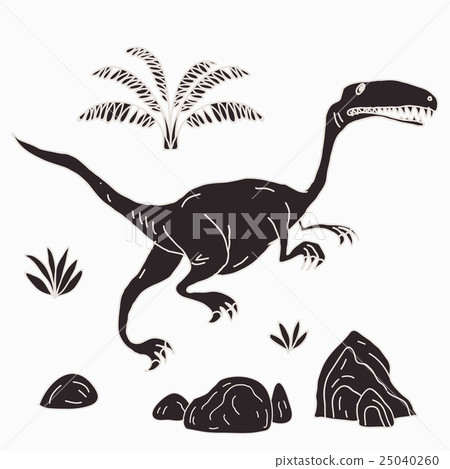 Vector hand drawn illustration jurassic Vector hand drawn illustration jurassic 25040260