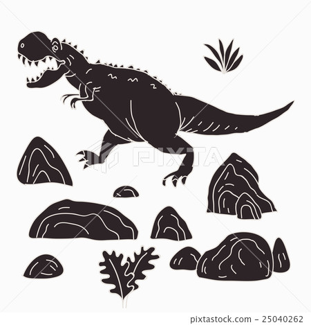 Vector hand drawn illustration jurassic Vector hand drawn illustration jurassic 25040262