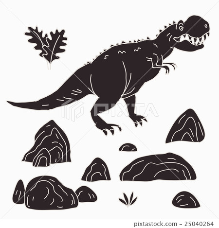 Vector hand drawn illustration jurassic Vector hand drawn illustration jurassic 25040264